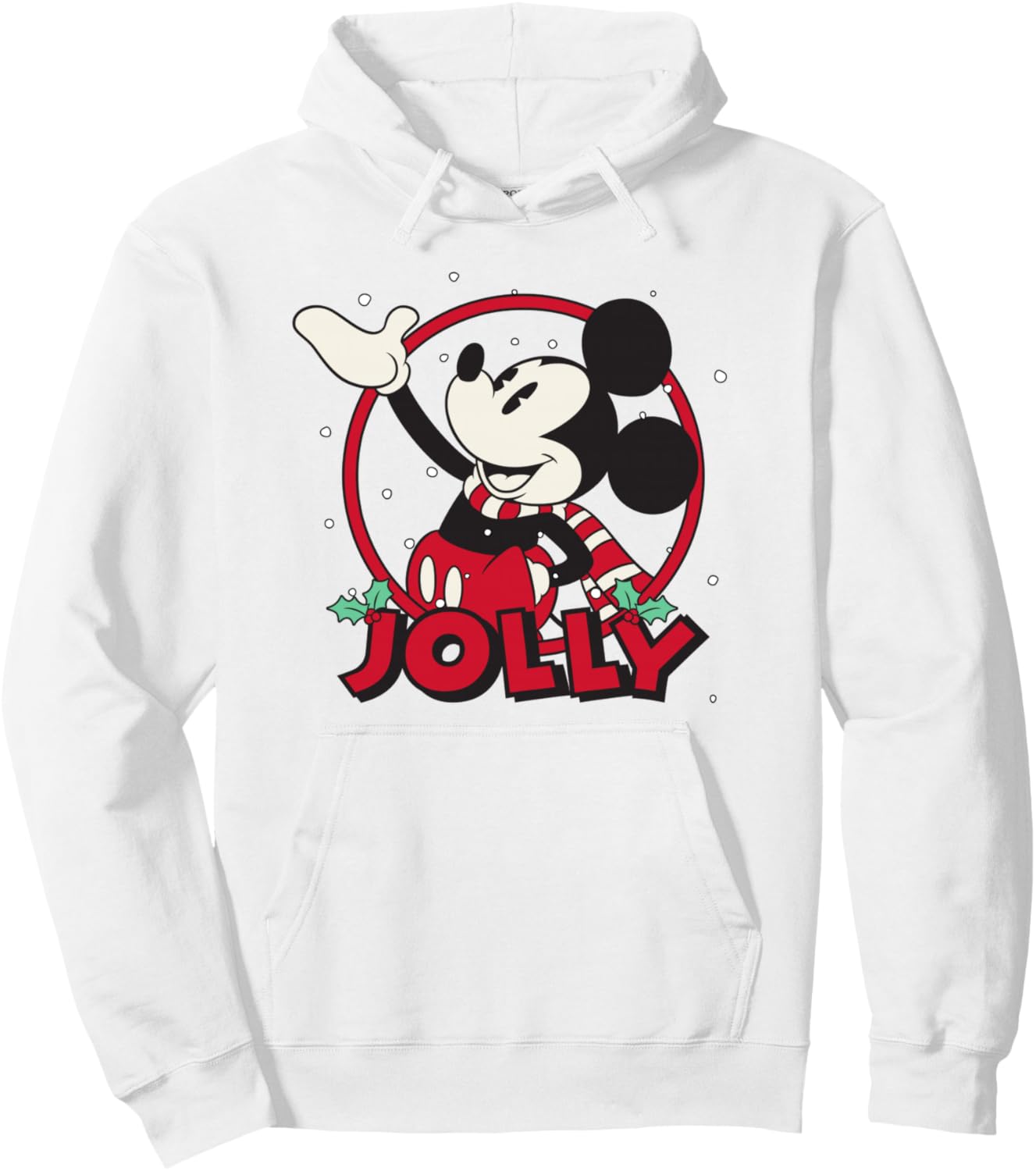 Disney Mickey And Friends Christmas Jolly Mickey Portrait Pullover Hoodie