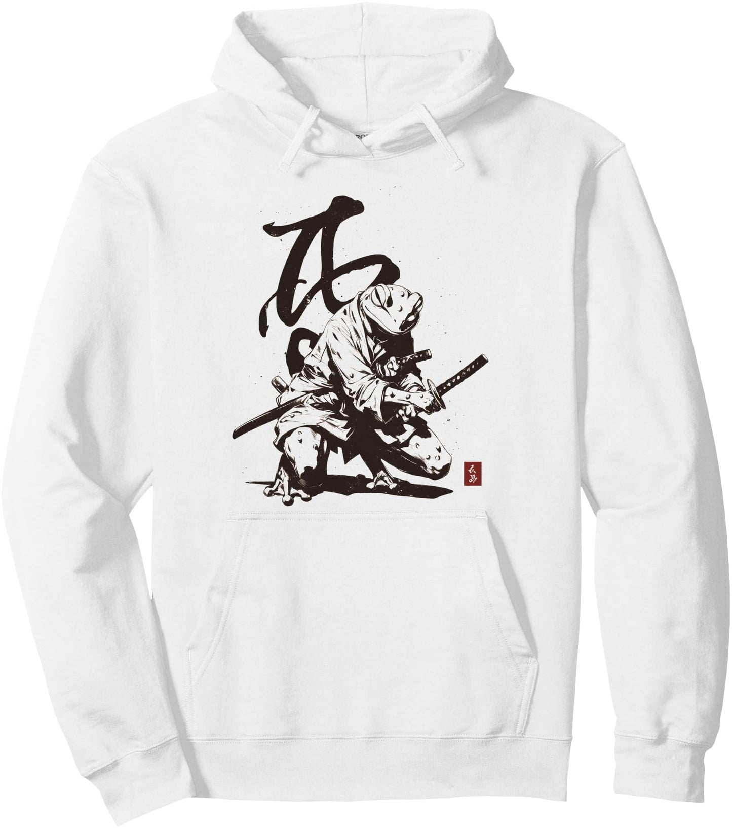 Samurai Frog Japanese Tattoo - Katana Ninja Pullover Hoodie