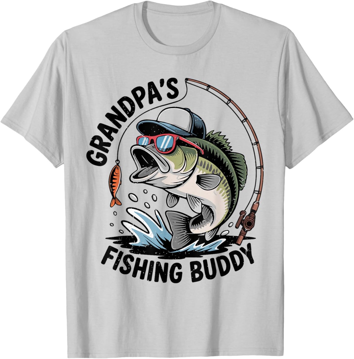 Boy Grandpa Fishing Buddy Funny Bass Fisherman Youth Toddler