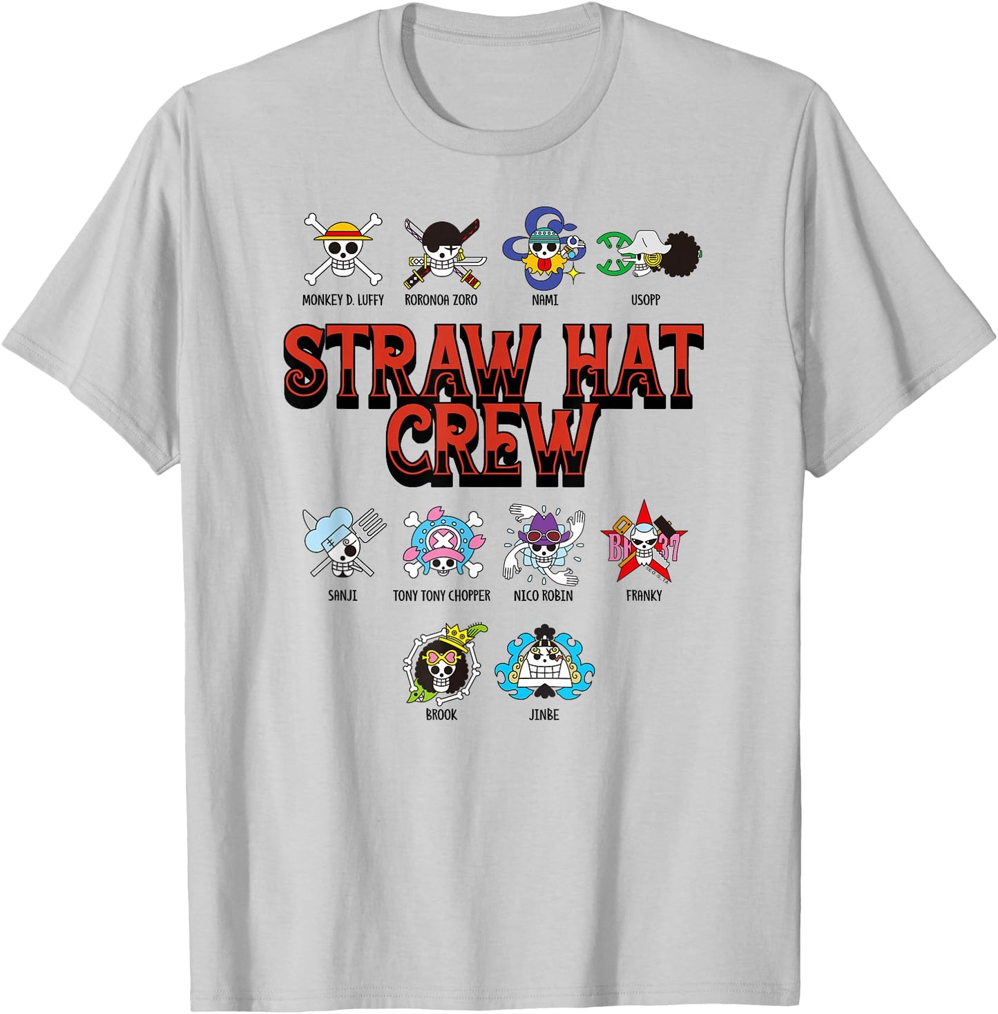 One Piece Anime Straw Hat Crew Jolly Roger Logos