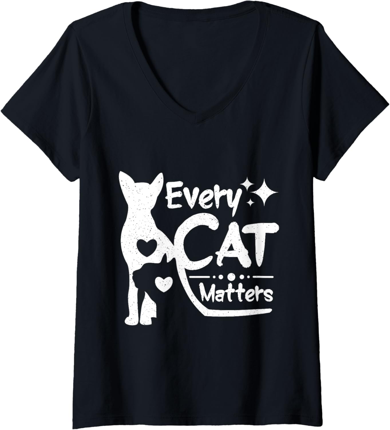 Cat rescue Every cat matters V-Neck T-Shirt