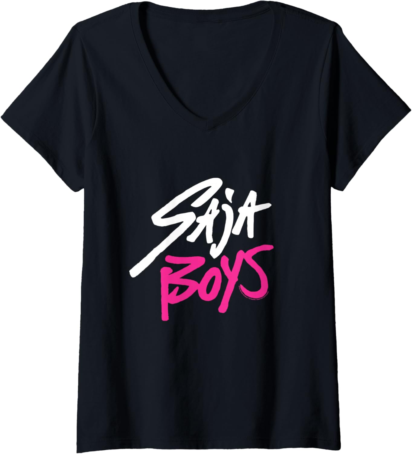 Womens Kpop Demon Hunters Saja Boys Boy Band Logo V-Neck