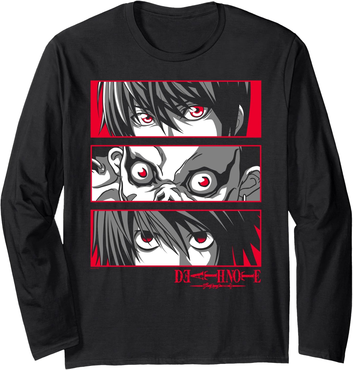 Death Note Eyes on You Character Close Ups Anime Long Sleeve