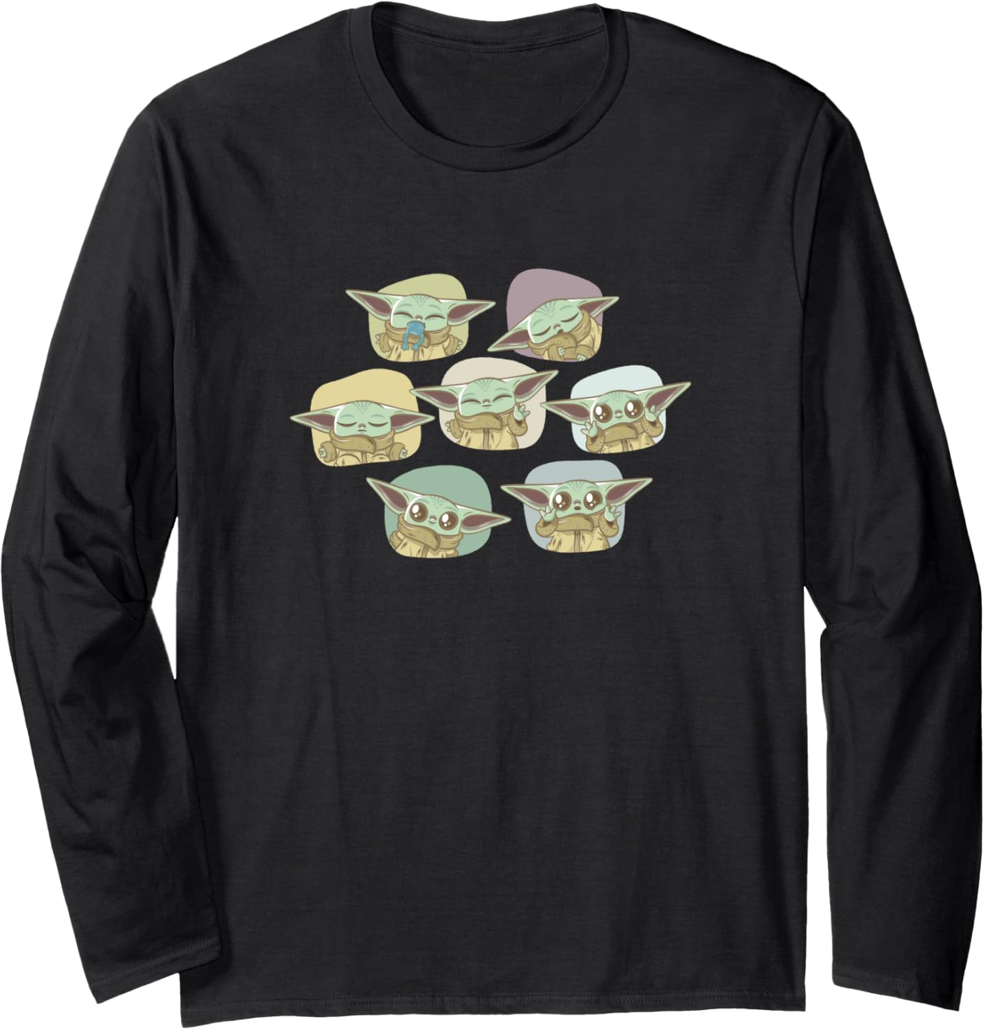 Star Wars The Mandalorian Grogu Box Up Chibi Icons Disney+ Long Sleeve