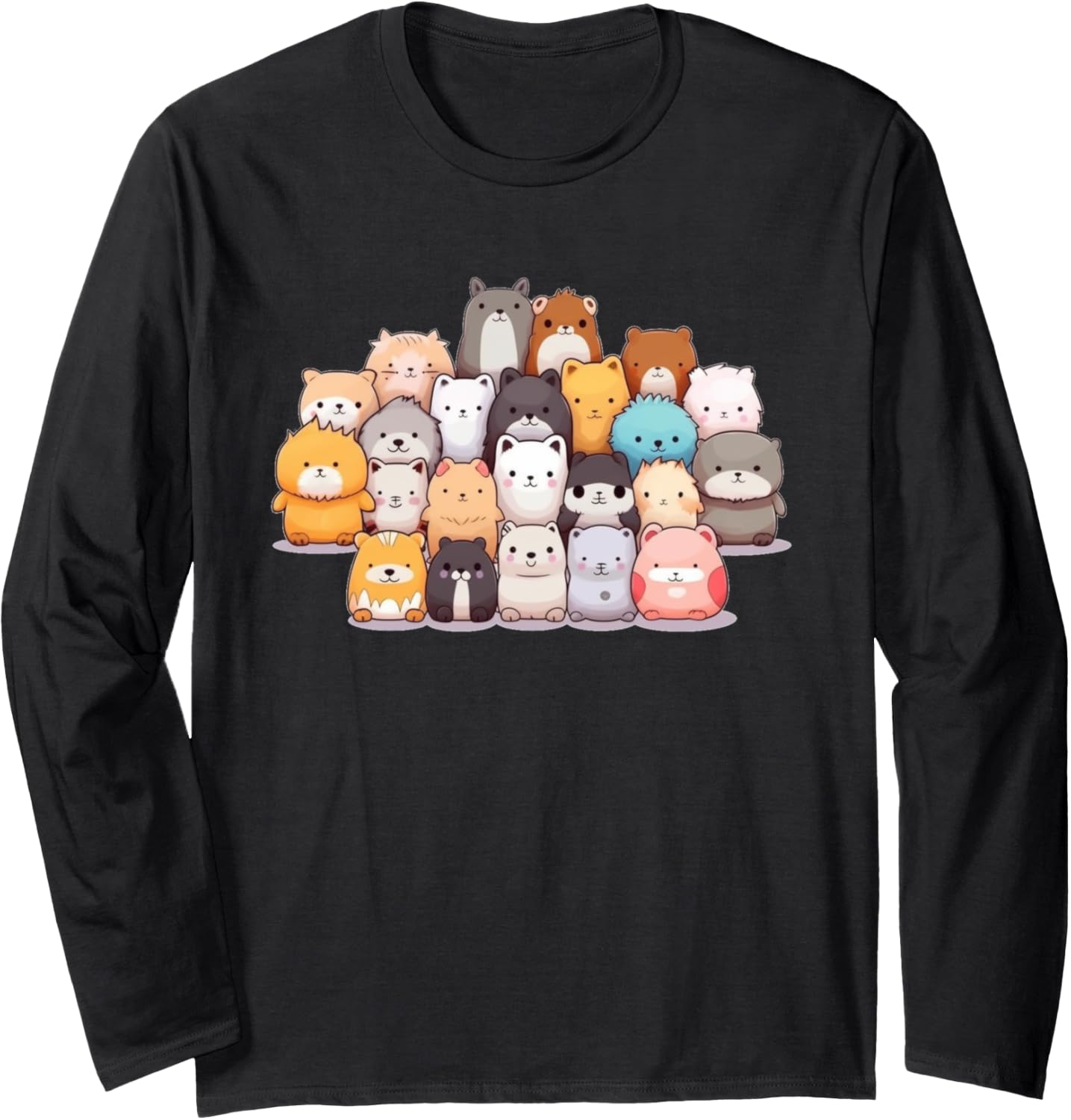 Kawaii Cute Plushie Animals Japanese Anime Chibi Art Long Sleeve