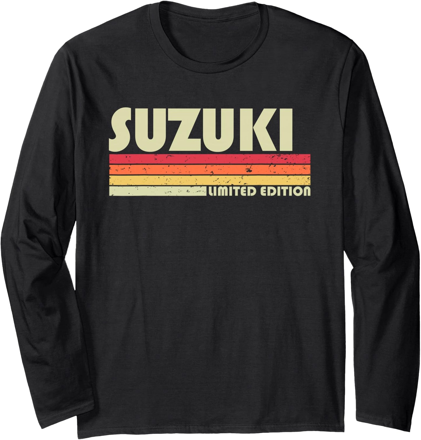 Suzuki Retro Vintage Japanese Name Long Sleeve