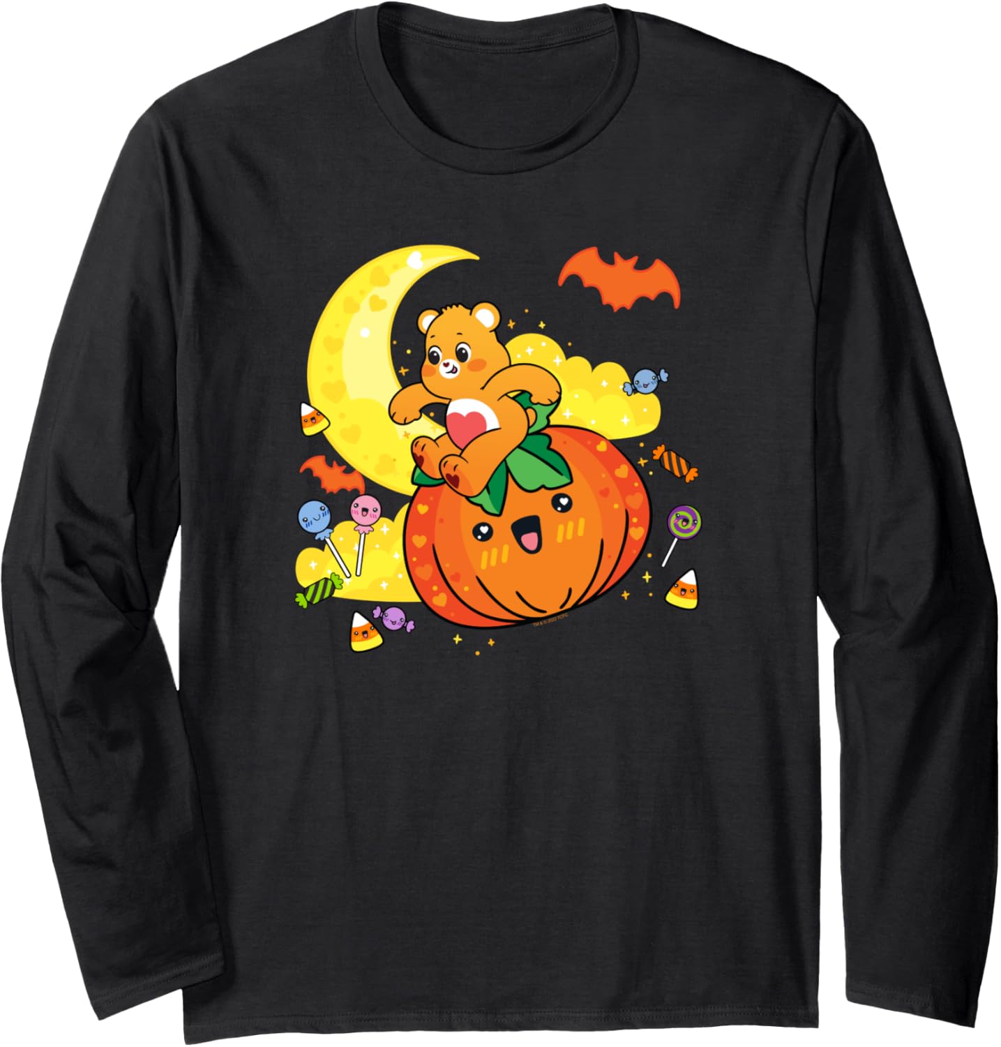 Care Bears Halloween Tenderheart Bear Pumpkin Ride Chibi Long Sleeve