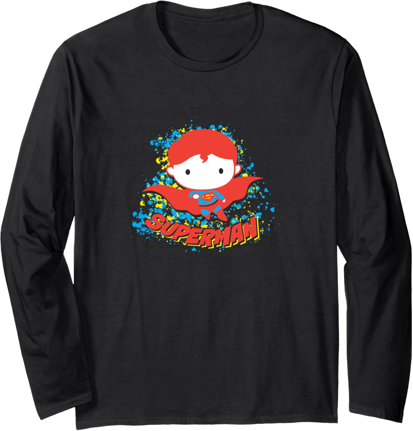 DC Comics Superman Chibi Kawaii Graffiti Superhero Icon Long Sleeve