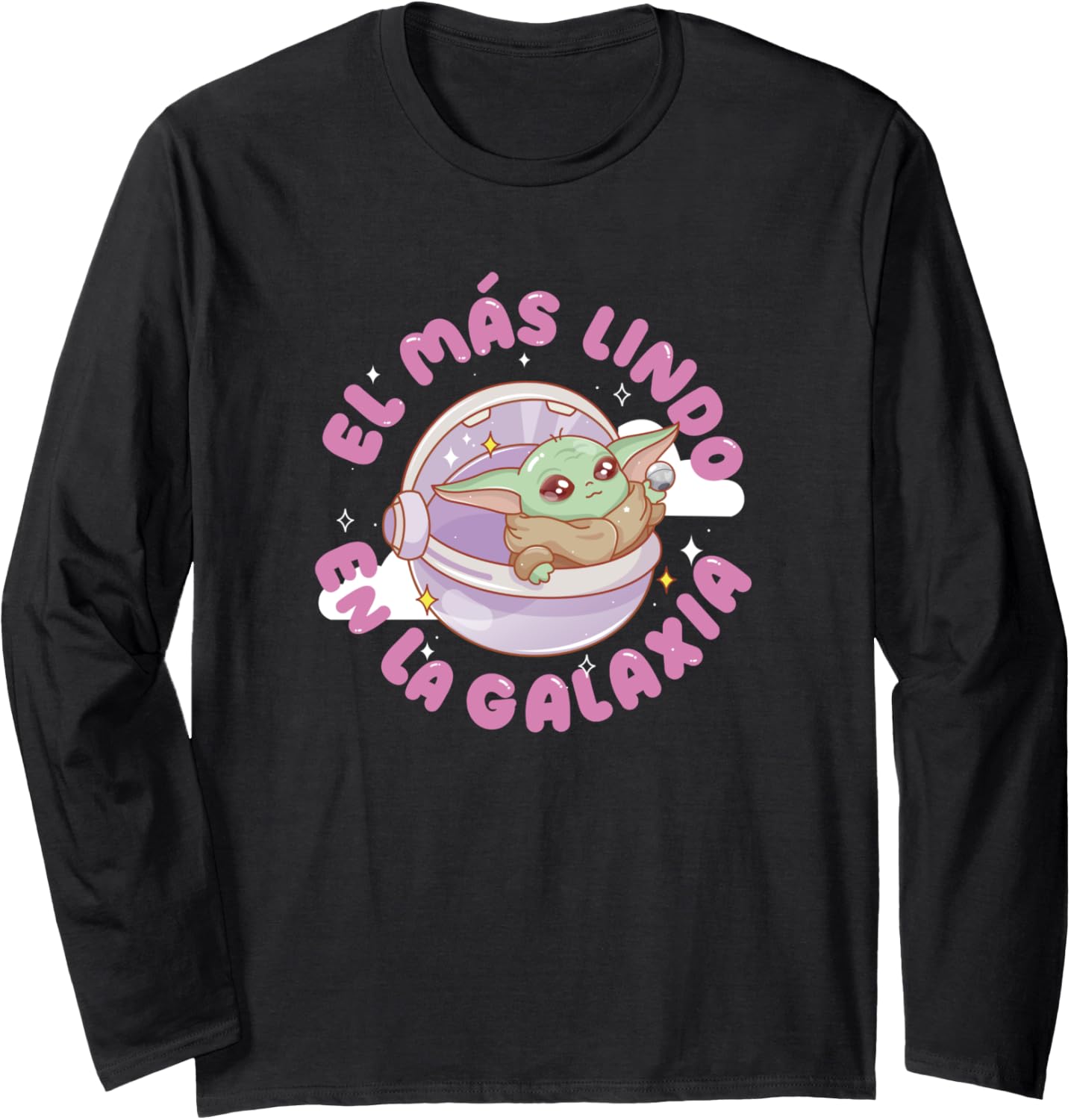 Star Wars The Mandalorian La Galaxia Spanish Chibi Disney+ Long Sleeve