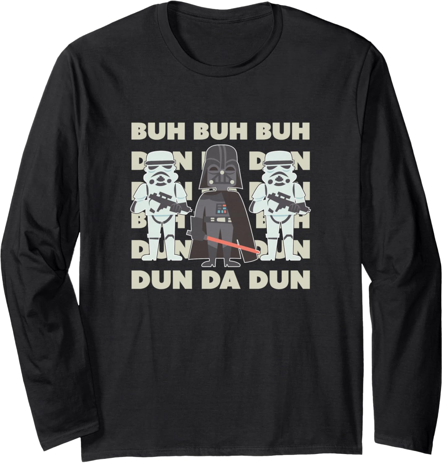 Star Wars Classic Vintage Chibi Darth Vader Stormtroopers Long Sleeve