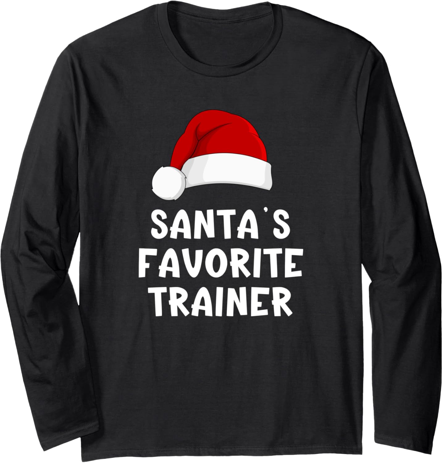Christmas Santa's Favorite Trainer Funny Xmas Pajama Long Sleeve