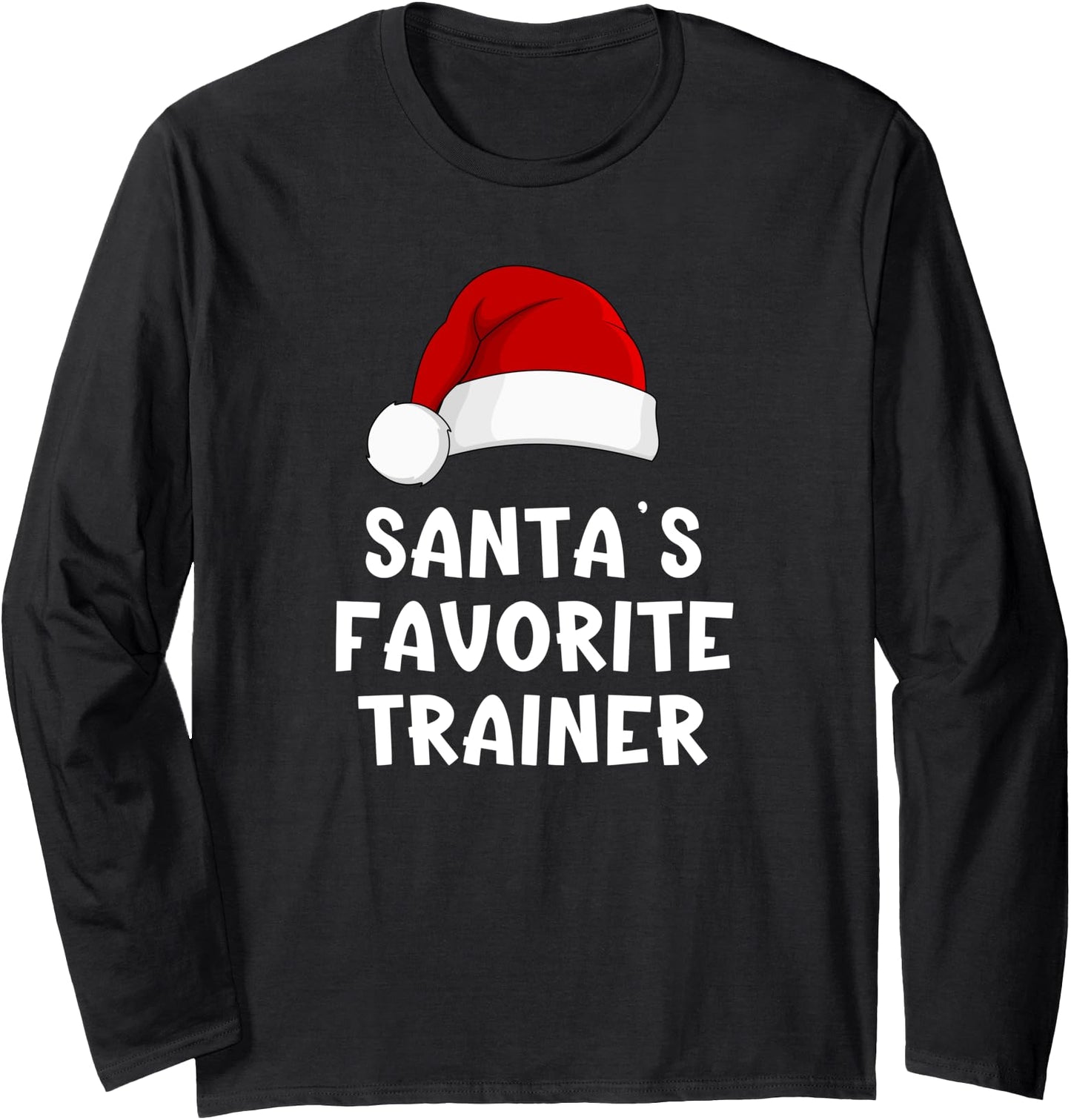 Christmas Santa's Favorite Trainer Funny Xmas Pajama Long Sleeve