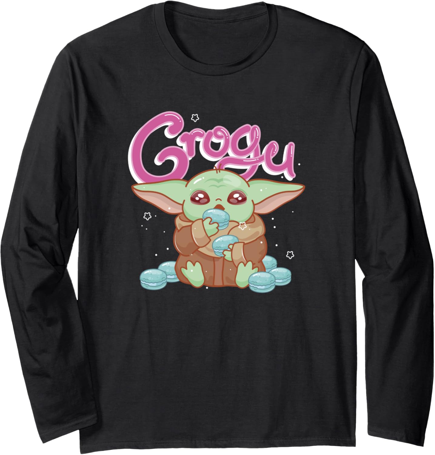 Star Wars The Mandalorian Snack Time Grogu Chibi Disney+ Long Sleeve