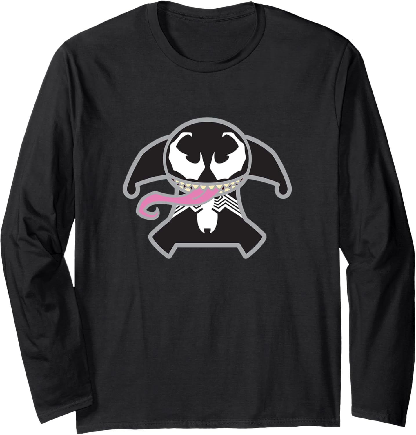 Marvel Kawaii Chibi Venom Sticking Out His Tongue Long Sleeve