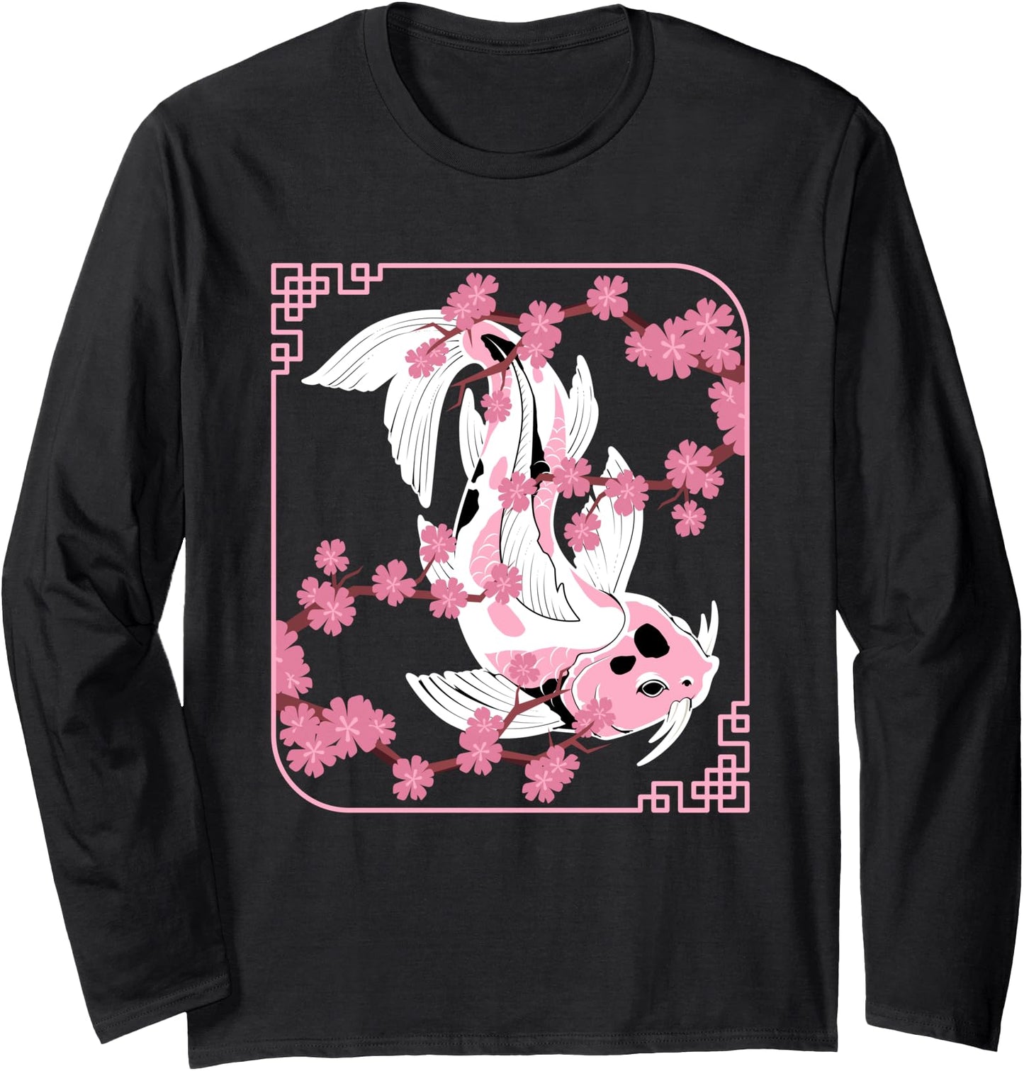 Aesthetic Japanese Koi Fish Cherry Blossom Long Sleeve