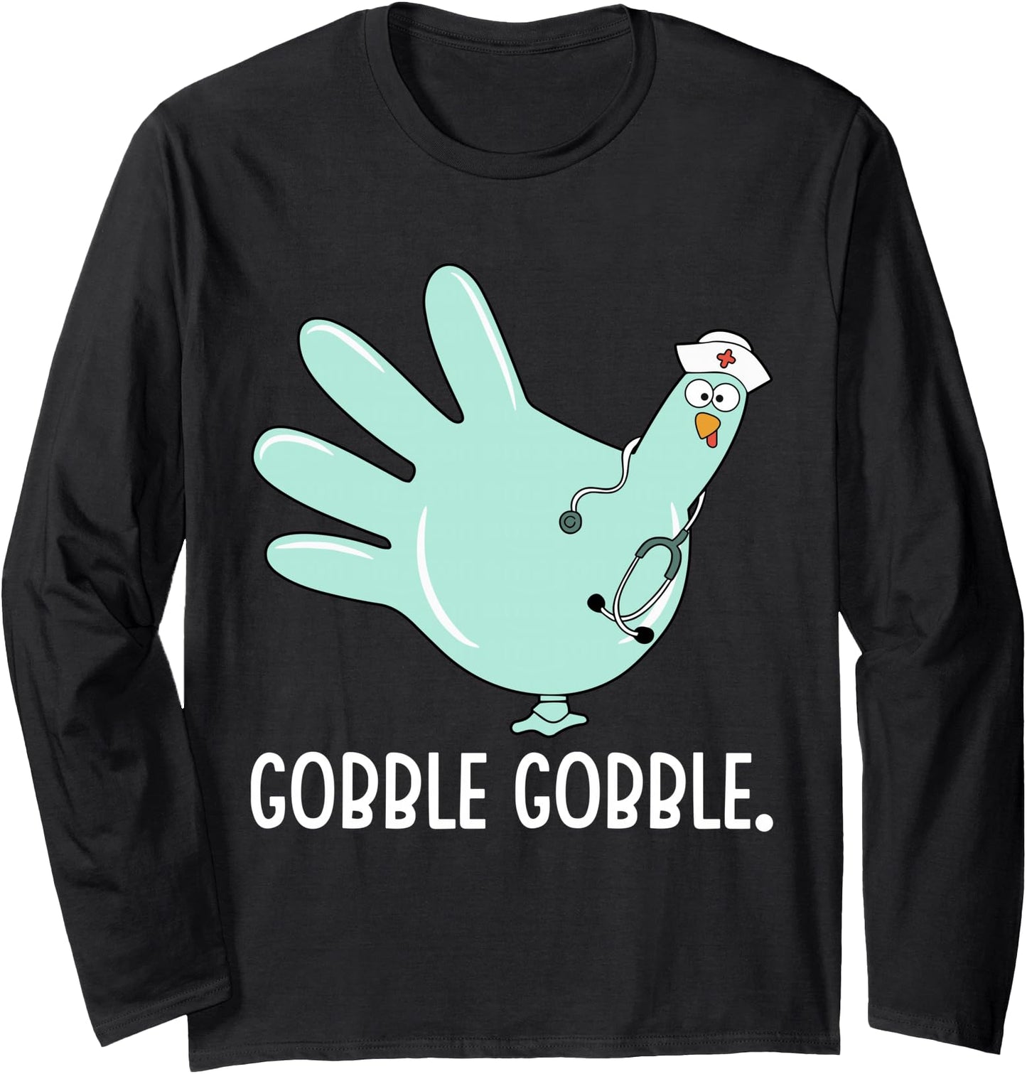 Turkey Scrubs Rubber Gloves Nurse Fall Nursing Thanksgiving Long Sleeve
