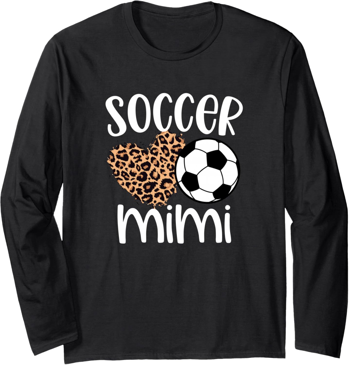 Soccer Mimi, Soccer Game day Gift for Grandma, Leopard Long Sleeve
