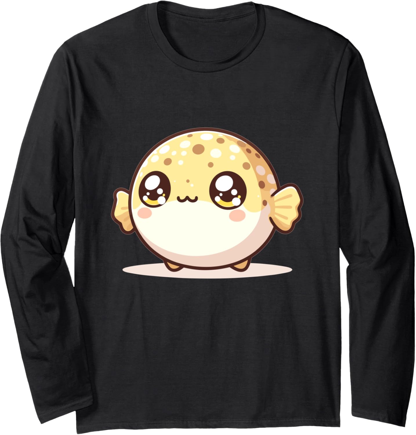 Adorable Cute Japanese Kawaii Chibi Blowfish Long Sleeve