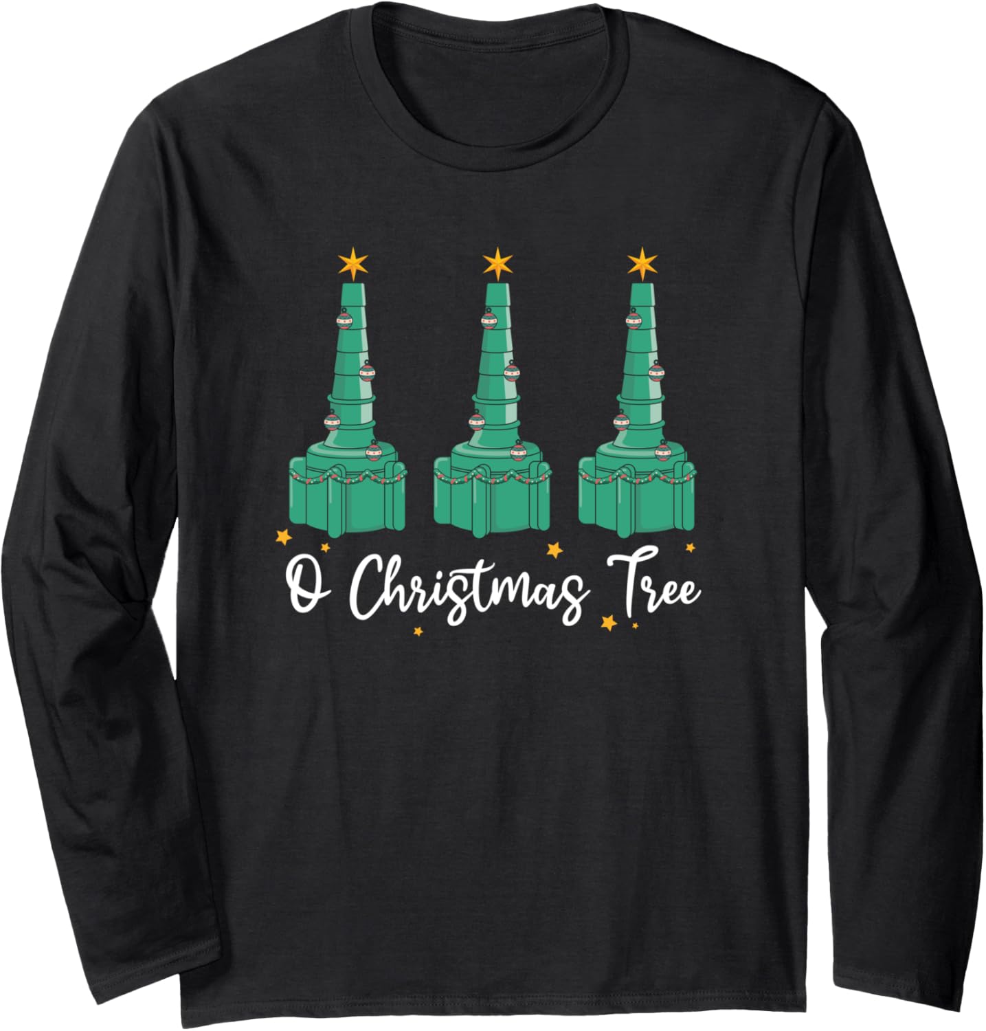 Funny Respiratory Therapist Christmas Nurse RT Xmas Tree Long Sleeve