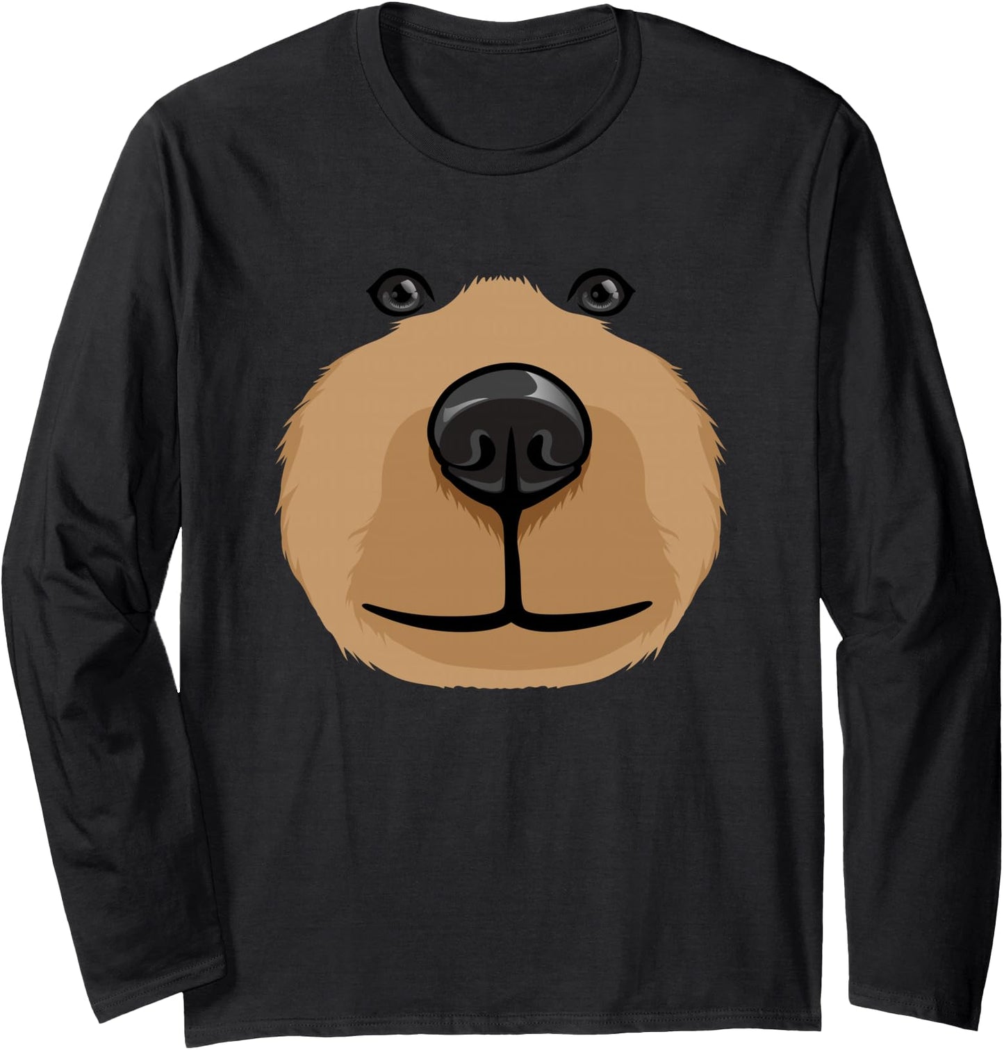 Cute Cartoon Bear Face Head Costume Party Halloween Long Sleeve