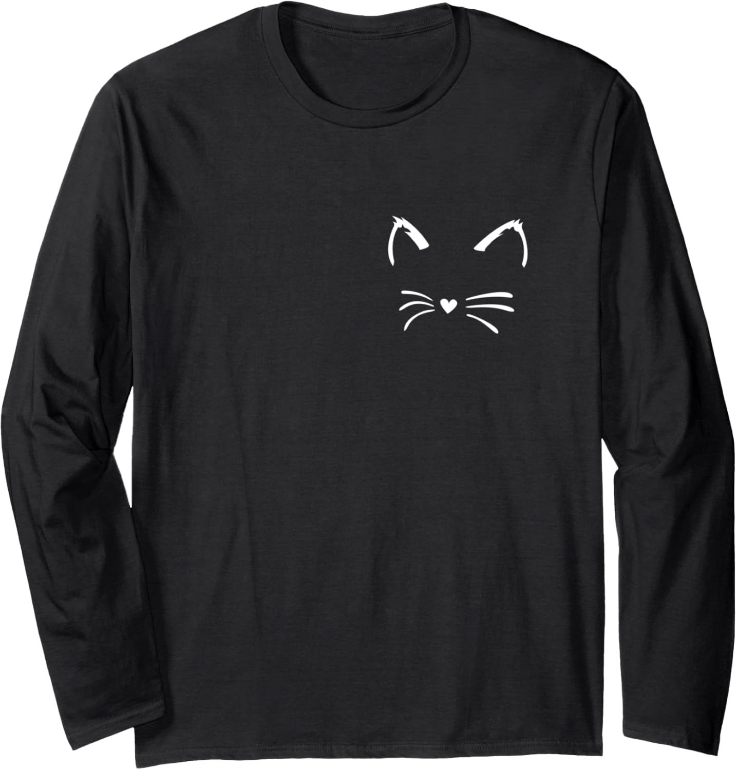 Cat Pet Lover Cat Mom Best friend Animal Cat Whiskers Face Long Sleeve T-Shirt