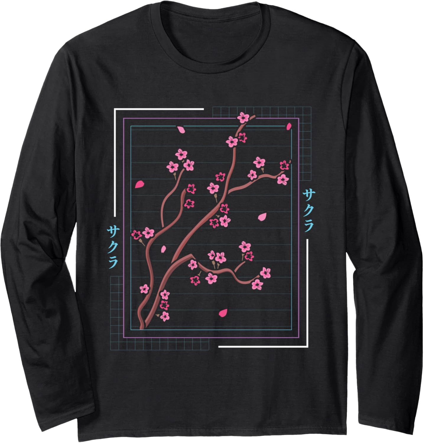 Asia Vaporwave Asian Japanese Sakura Aesthetic Indie Long Sleeve