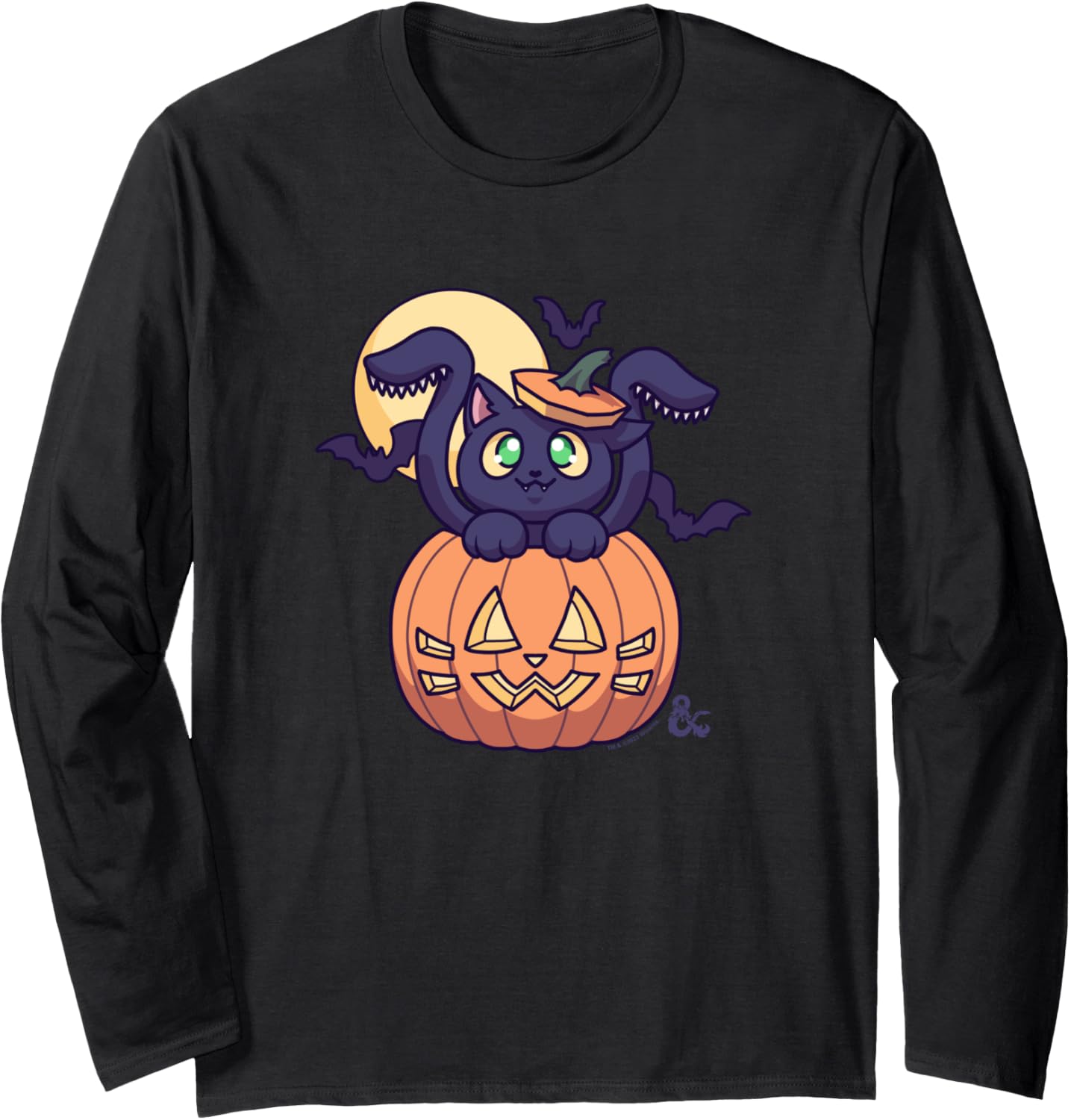 Dungeons & Dragons Halloween Chibi Displacer Beast Pumpkin Long Sleeve