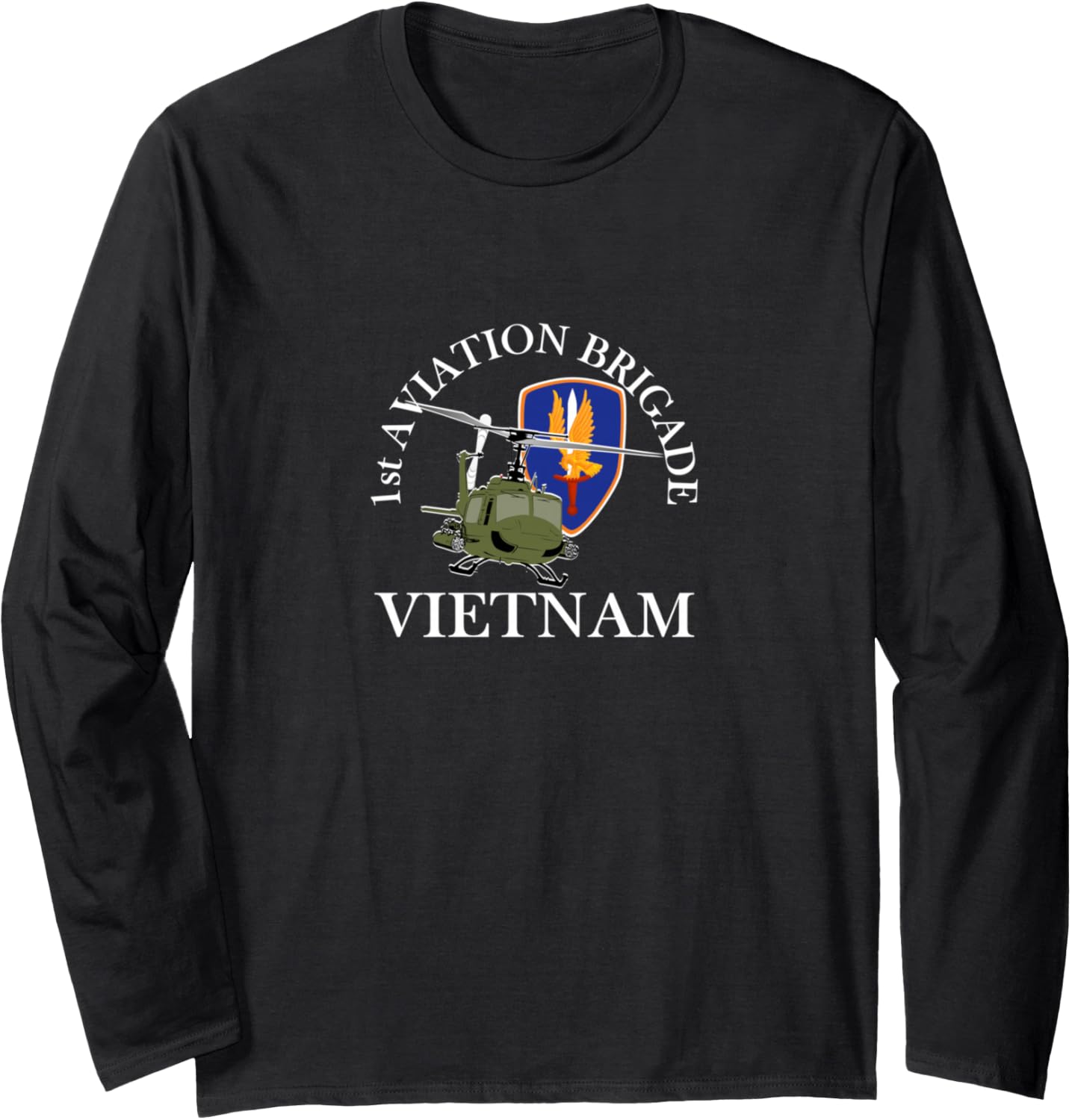1st Aviation Brigade Vietnam Veteran The Golden Hawks Xmas Long Sleeve