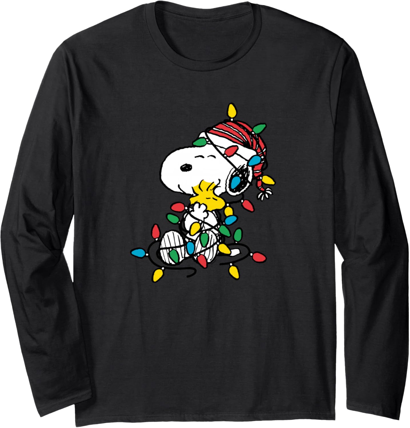 Peanuts - Snoopy Woodstock Christmas Lights Long Sleeve