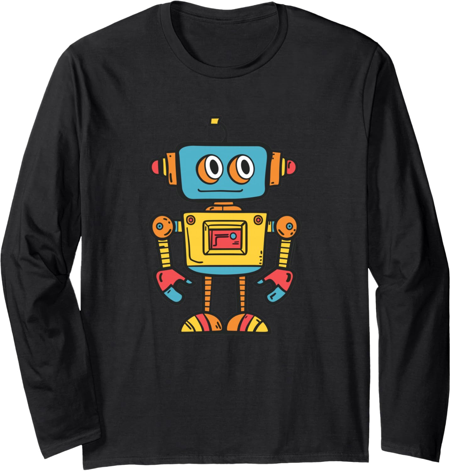 Cute little Robot, Vintage Kids Robot Long Sleeve