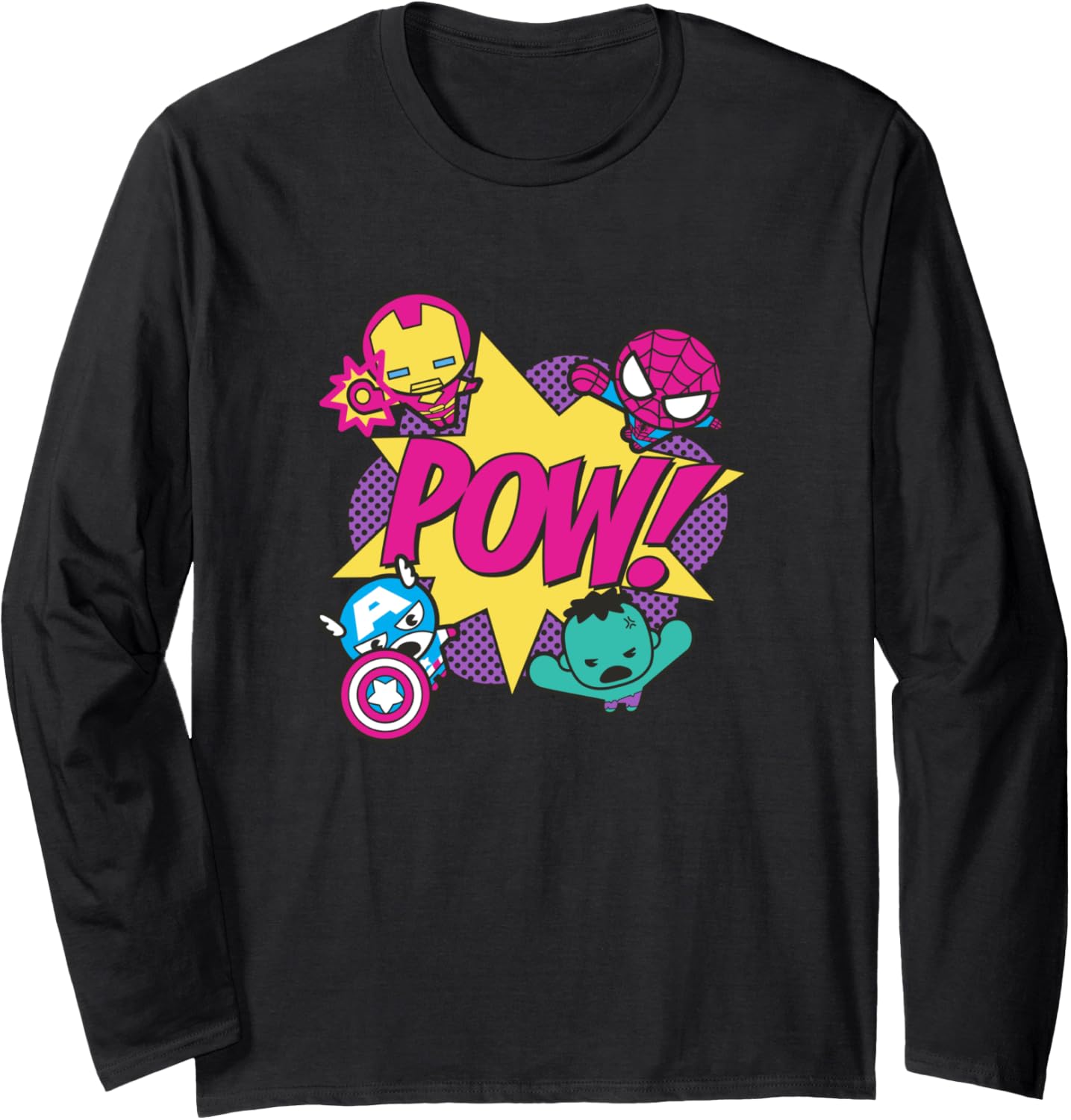 Marvel Kawaii Pow! Chibi Avengers Epic Group Shot Long Sleeve