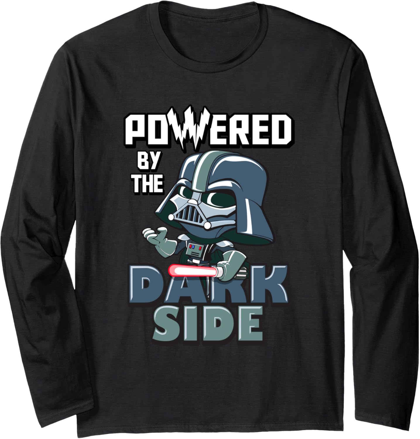 Star Wars Darth Vader Powered By The Dark Side Chibi Style Long Sleeve