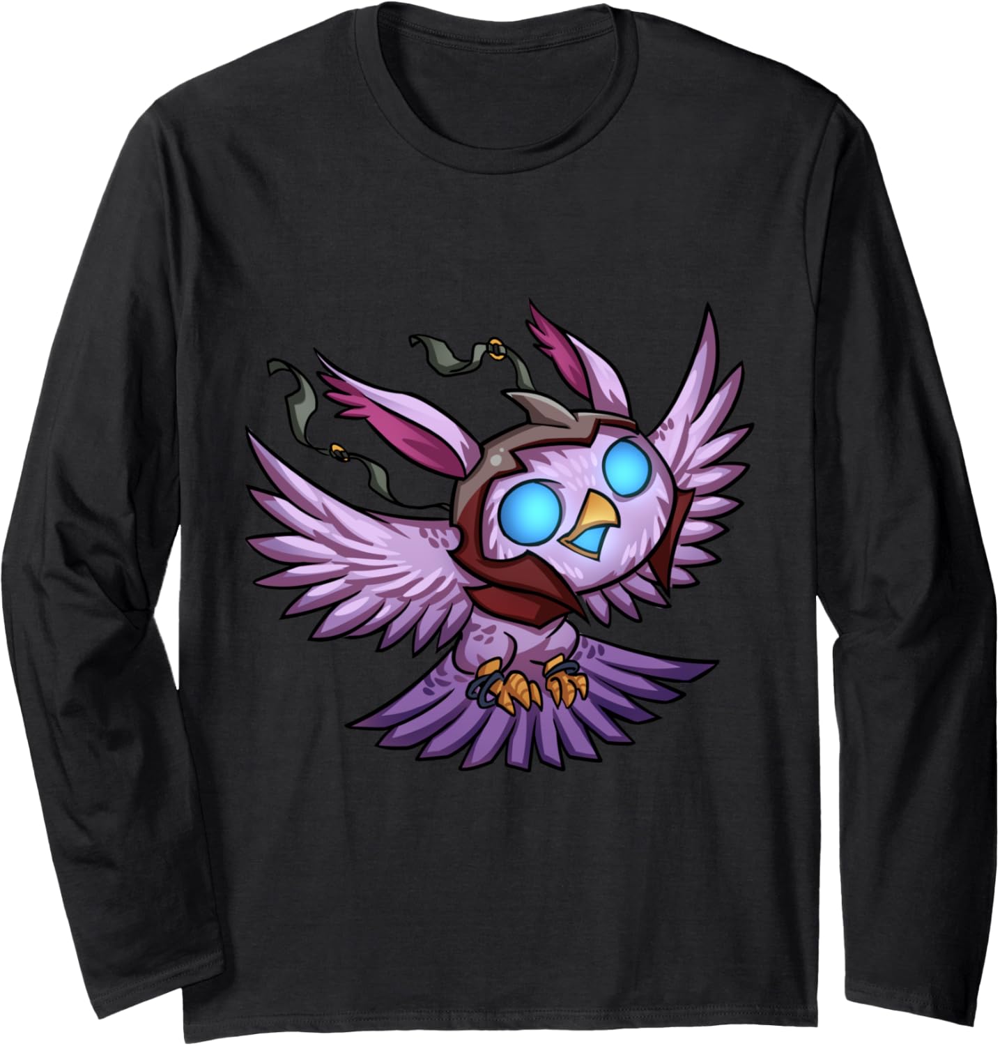 Mystical Bird Flying in the Sky Chibi Fantasy Creature Long Sleeve