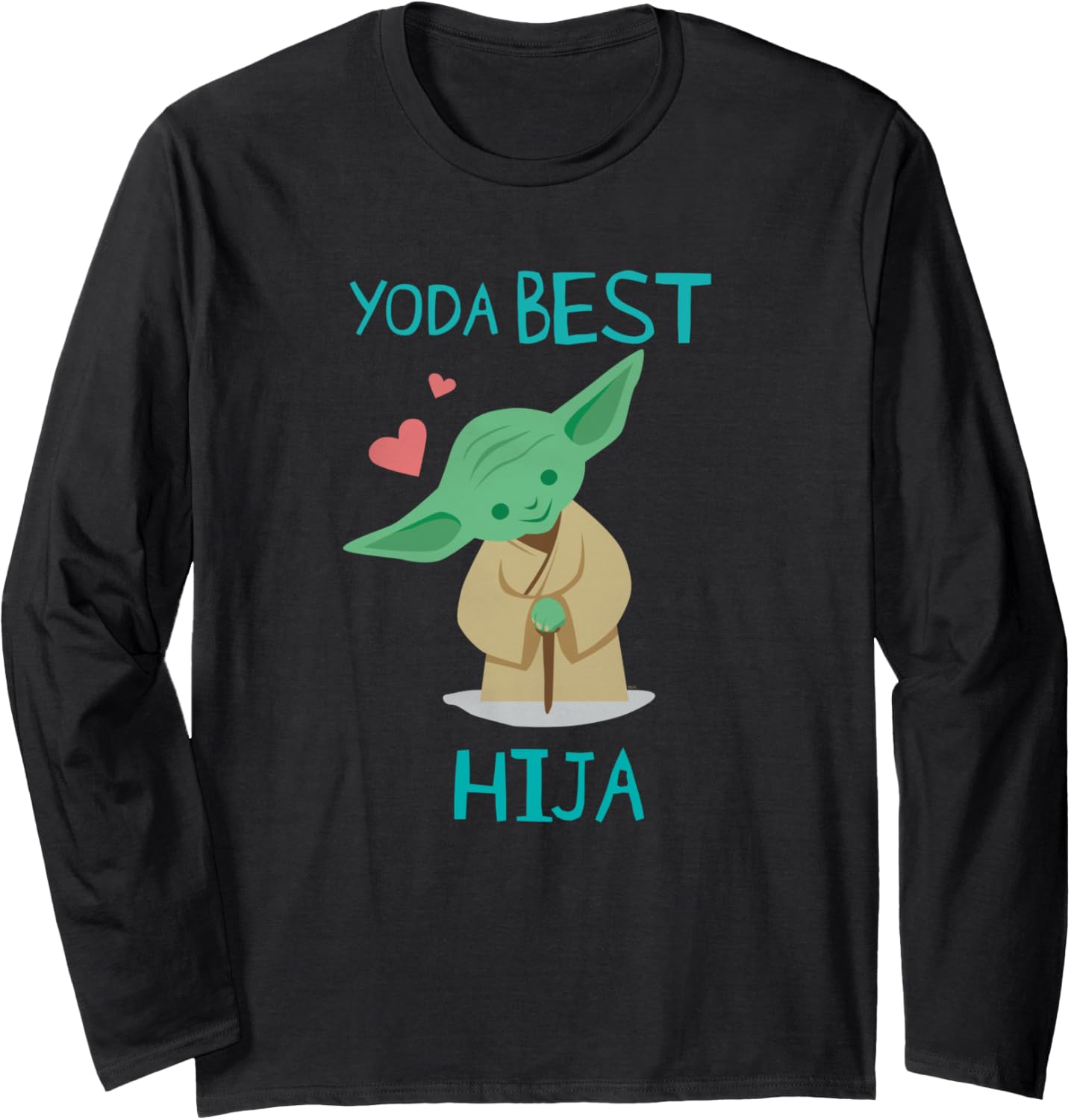 Star Wars Yoda Best Hija Yoda Chibi Portrait Familia Spanish Long Sleeve