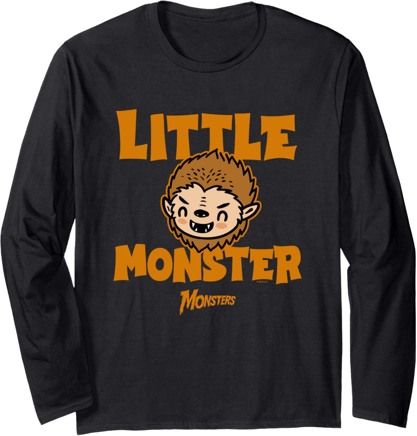 Universal Monsters Little Monster Chibi Wolfman Logo Long Sleeve
