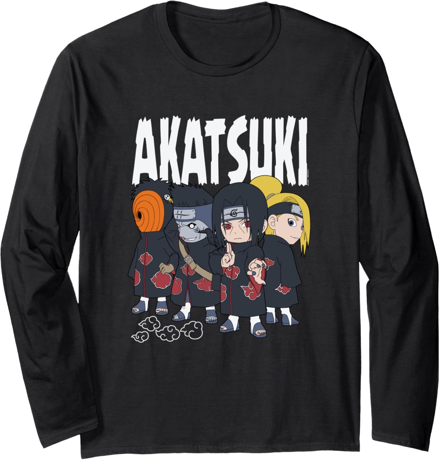 Naruto Shippuden Chibi Akatsuki Pose Anime Long Sleeve