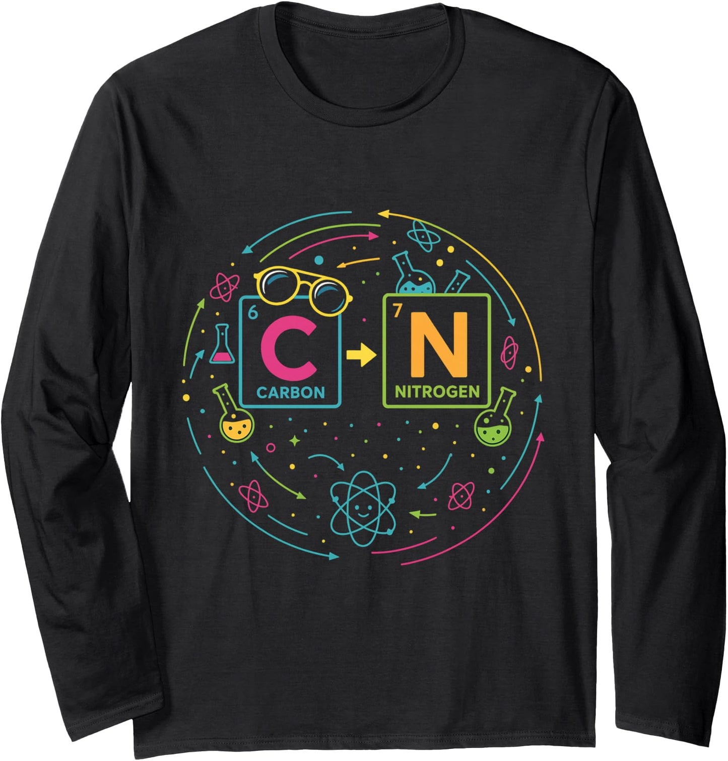Funny 6 7 Science Chemistry Teacher Periodic Table Meme Long Sleeve