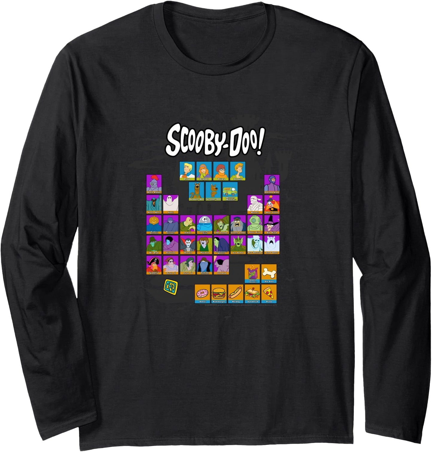 Scooby-Doo Periodic Table Of Ghouls Long Sleeve