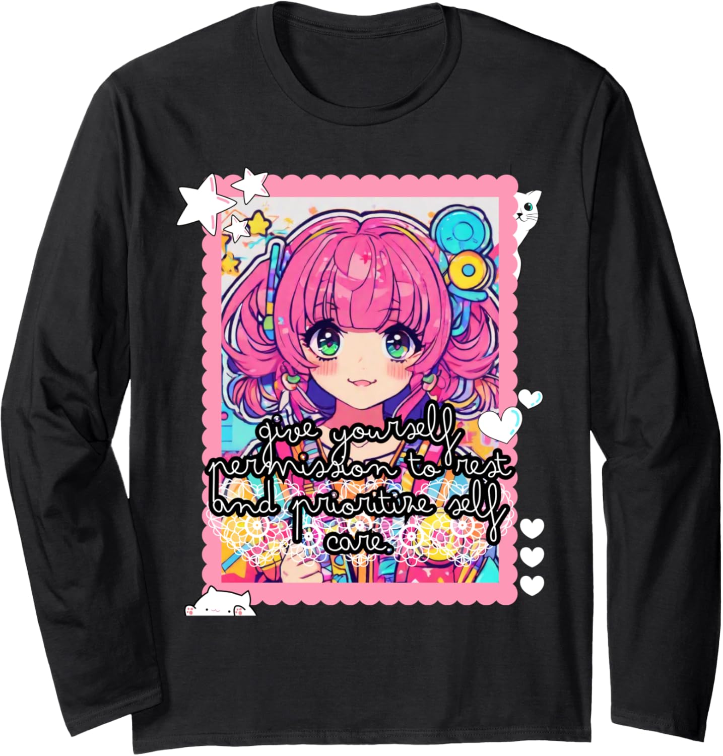 Embrace Your Inner Pastel Goth Mental Health Chibi Cosplay Long Sleeve