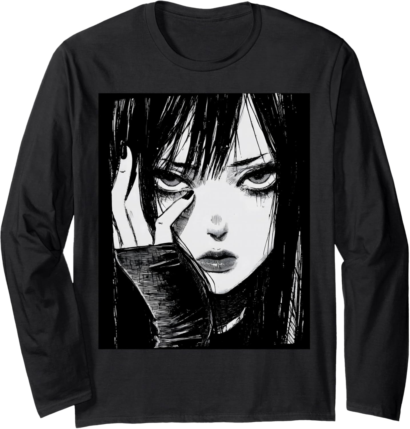 Gothic Anime Manga Japan Kawaii Goth Girl Alt Aesthetic Long Sleeve