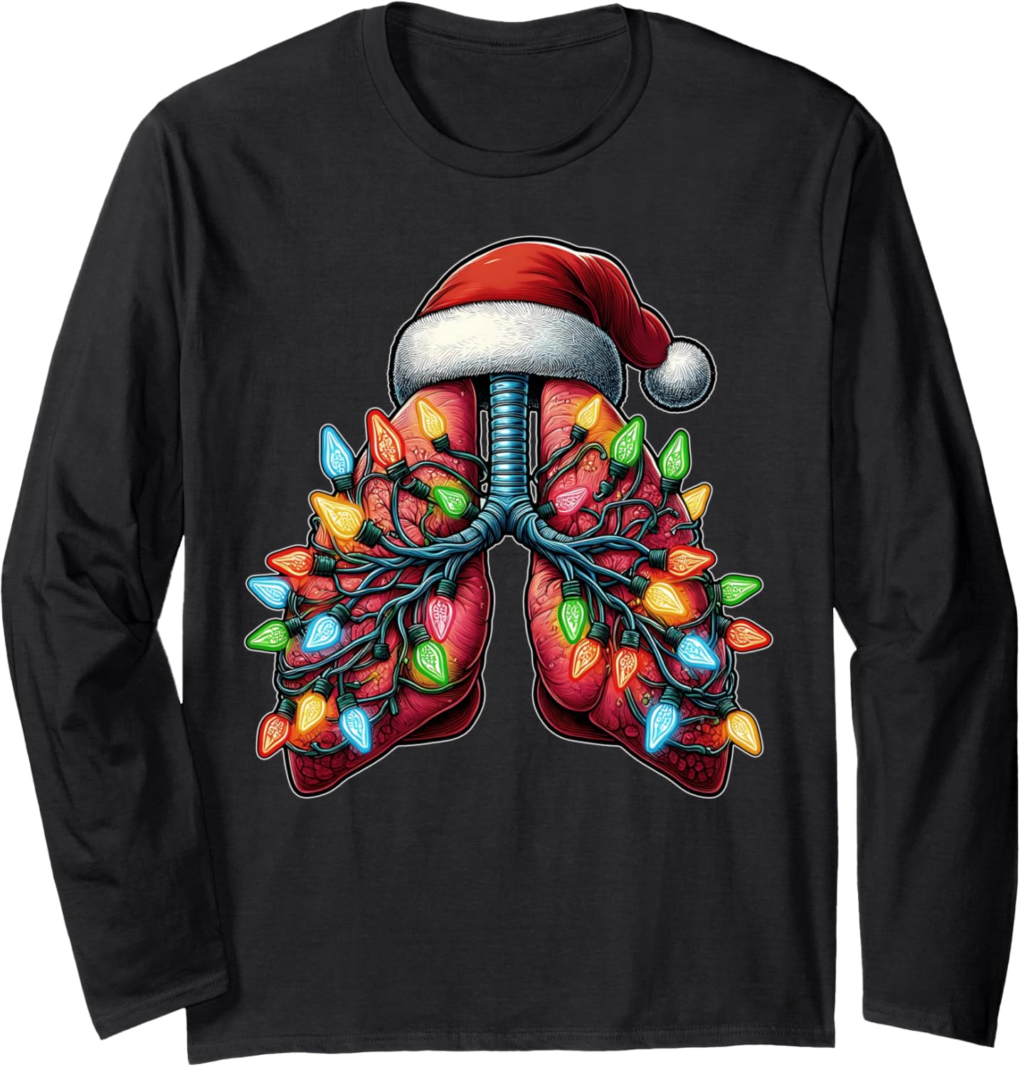 Respiratory Therapist Respiratory Therapy Christmas Hat Xmas Long Sleeve