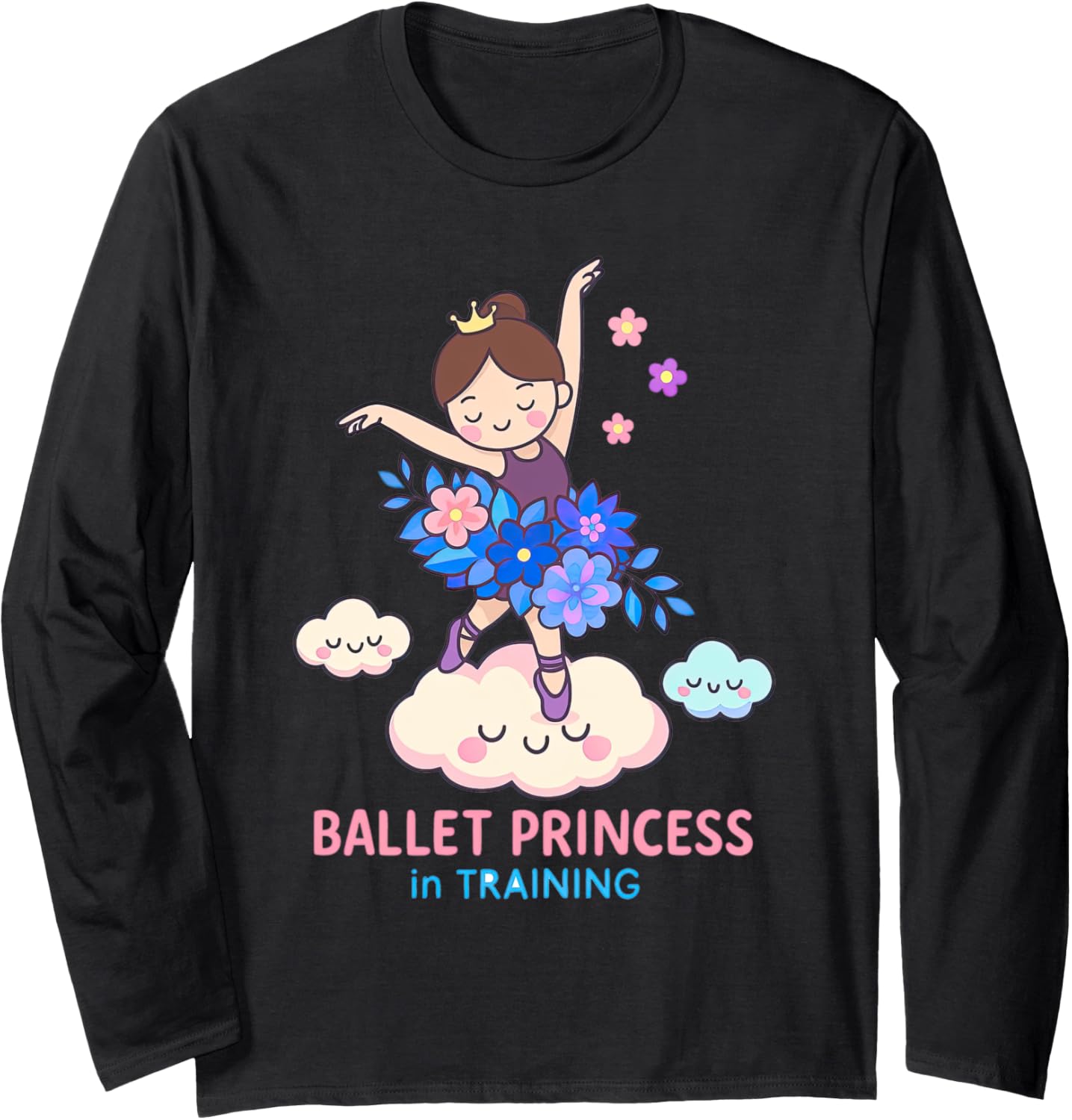 Ballet Princess in Training Floral Tutu Cute Ballerina Long Sleeve