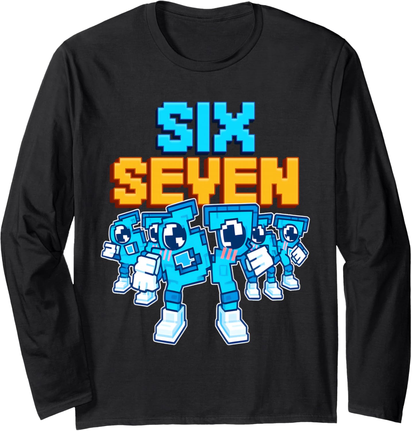 67 Six Seven Funny Italian Brainrot Kids Gaming Meme Long Sleeve