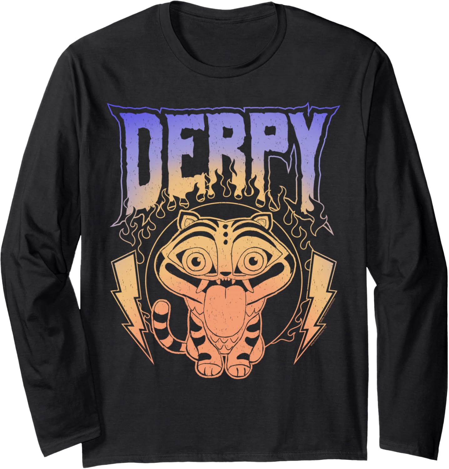 Kpop Demon Hunters Derpy Retro Metal Band Style Logo Long Sleeve
