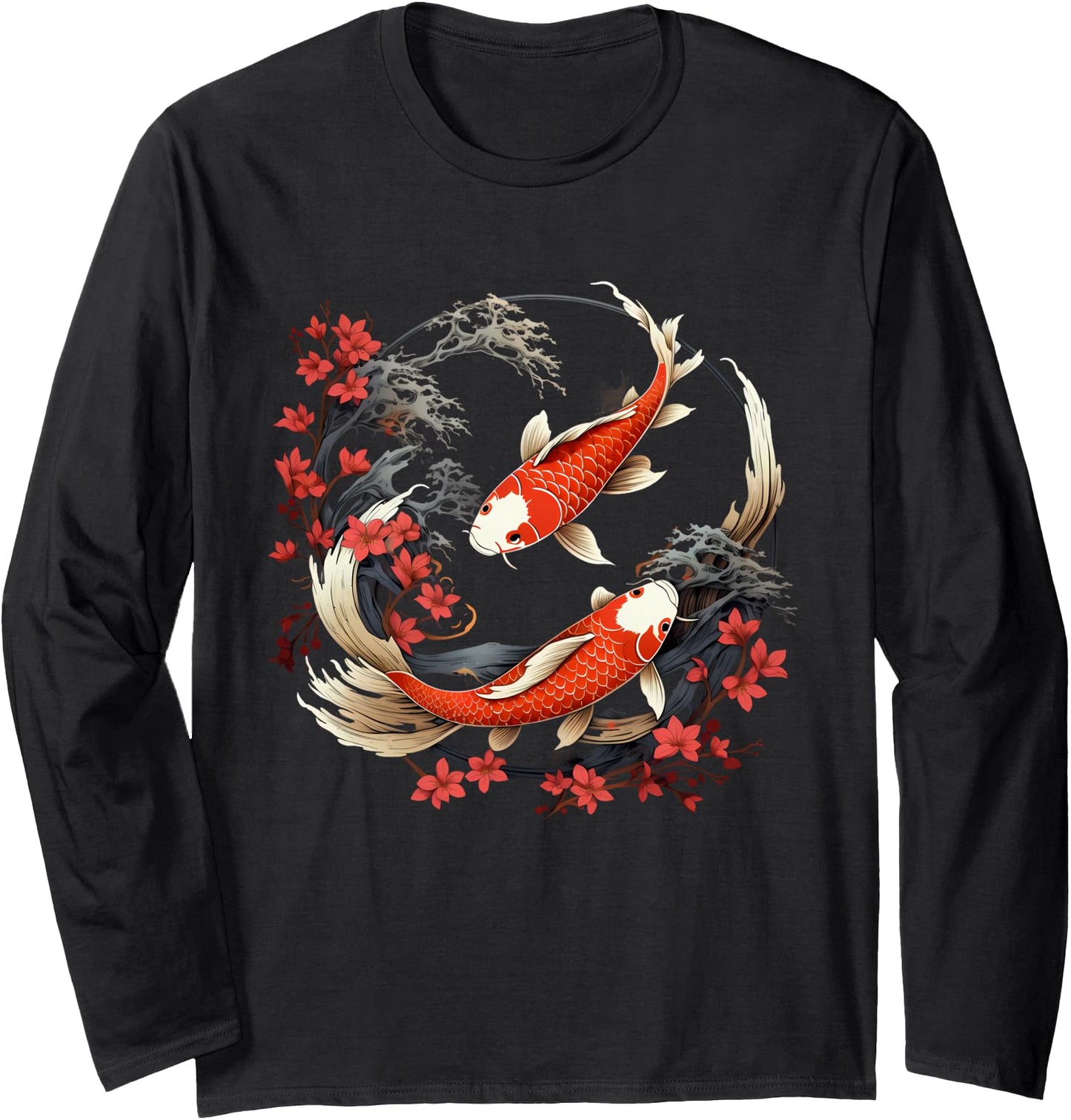 Koi Fish Floral Long Sleeve