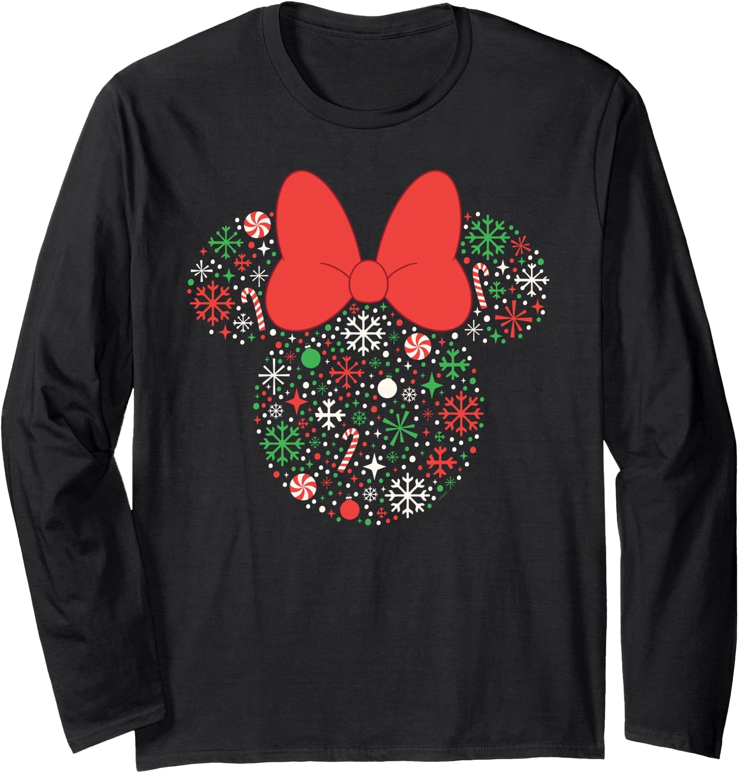 Disney Minnie Mouse Christmas Holiday Festive Filled Icon Long Sleeve