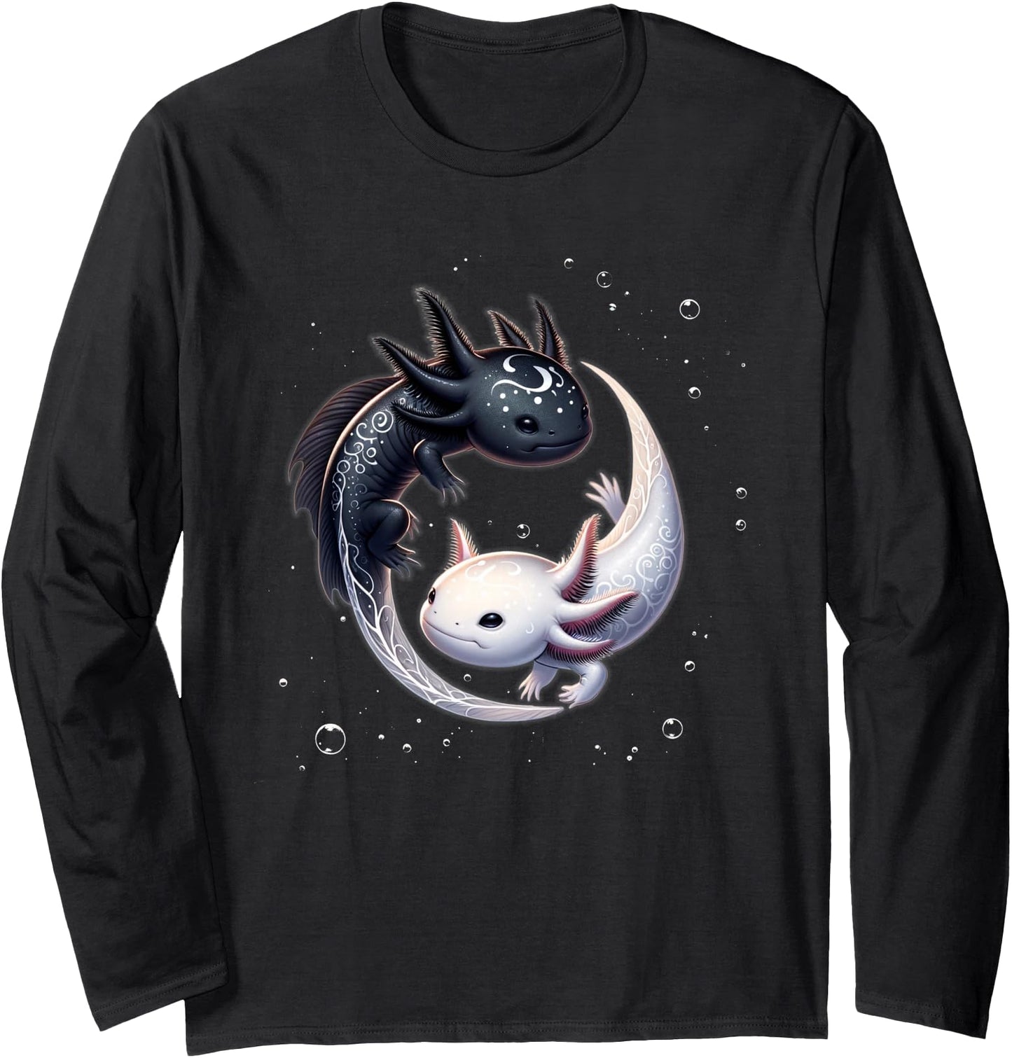 Yin Yang Axolotls Japanese Graphic Anime Art Axolotl Lover Long Sleeve