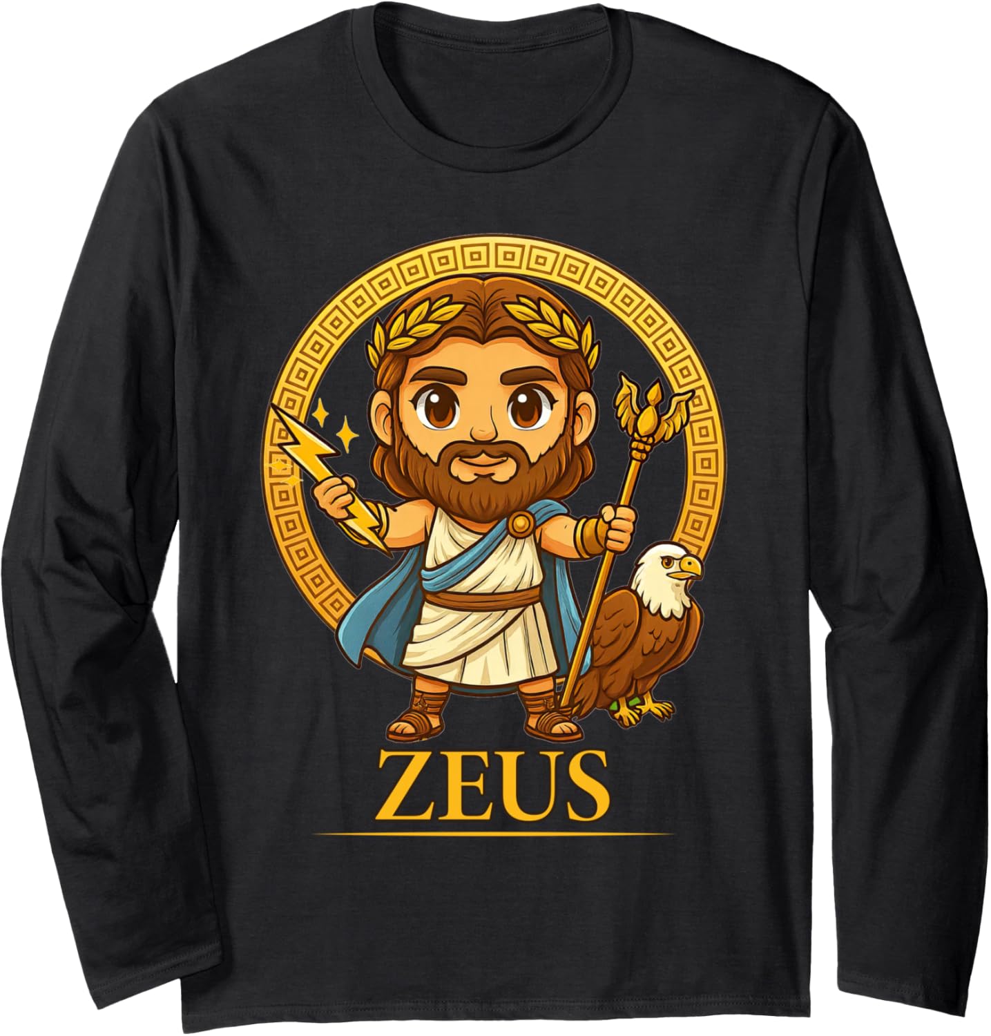 Cute Zeus Greece Greek Mythology God Chibi Long Sleeve