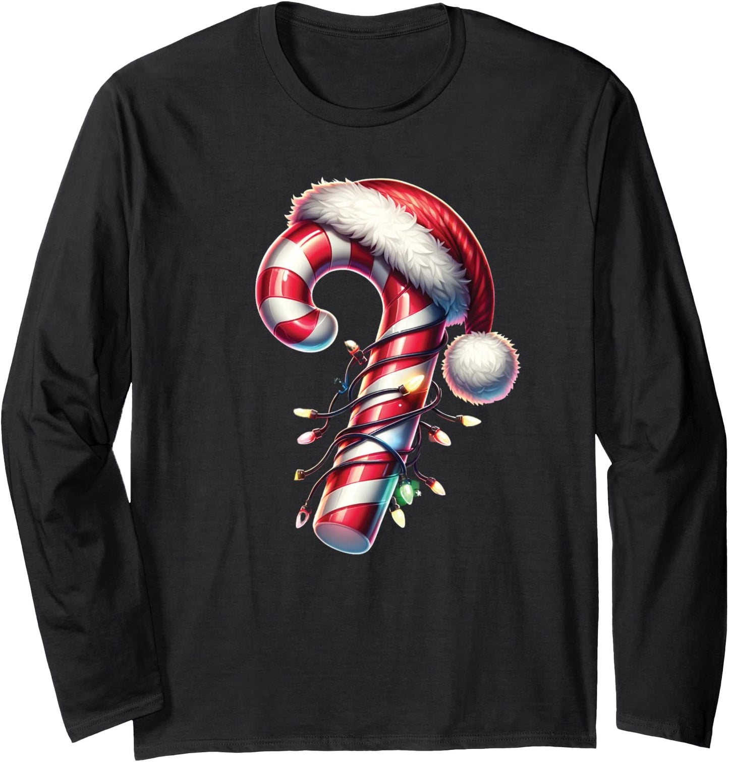 Candy Cane Crew Christmas Lights Family Matching Long Sleeve