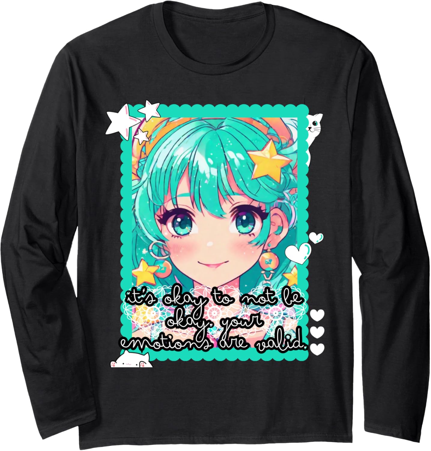Gothic Dreams, Resilient Heart Mental Health Chibi Cosplay Long Sleeve
